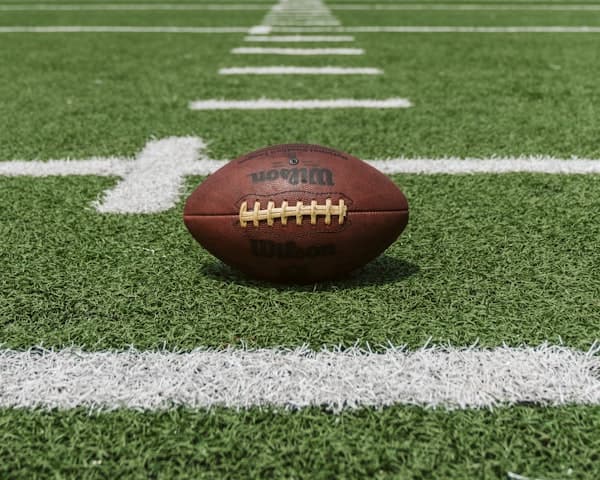 Soccer ball on a field for live sports coverage